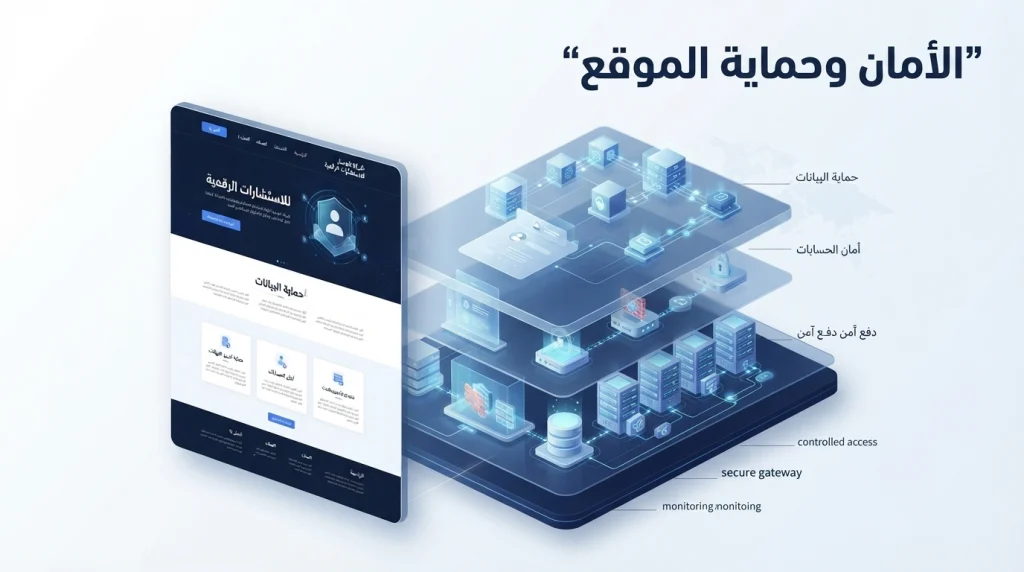 شركة تصميم مواقع في مصر: 10 عوامل تحدد جودة الموقع الإلكتروني 7 الأمان وحماية الموقع